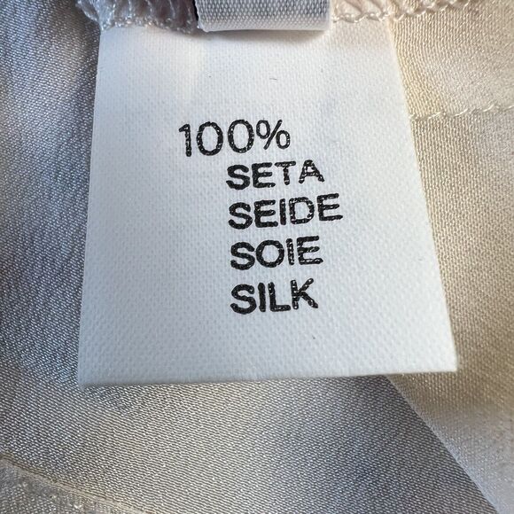 Worldly Things By Espressione Moda Silk Tulip Skirt Women’s 42 Multicolor Stripe - Picture 13 of 16